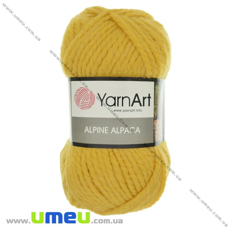 Пряжа YarnArt Alpine Alpaca 150 г, 120 м, Желтая 444 (YAR-029616)