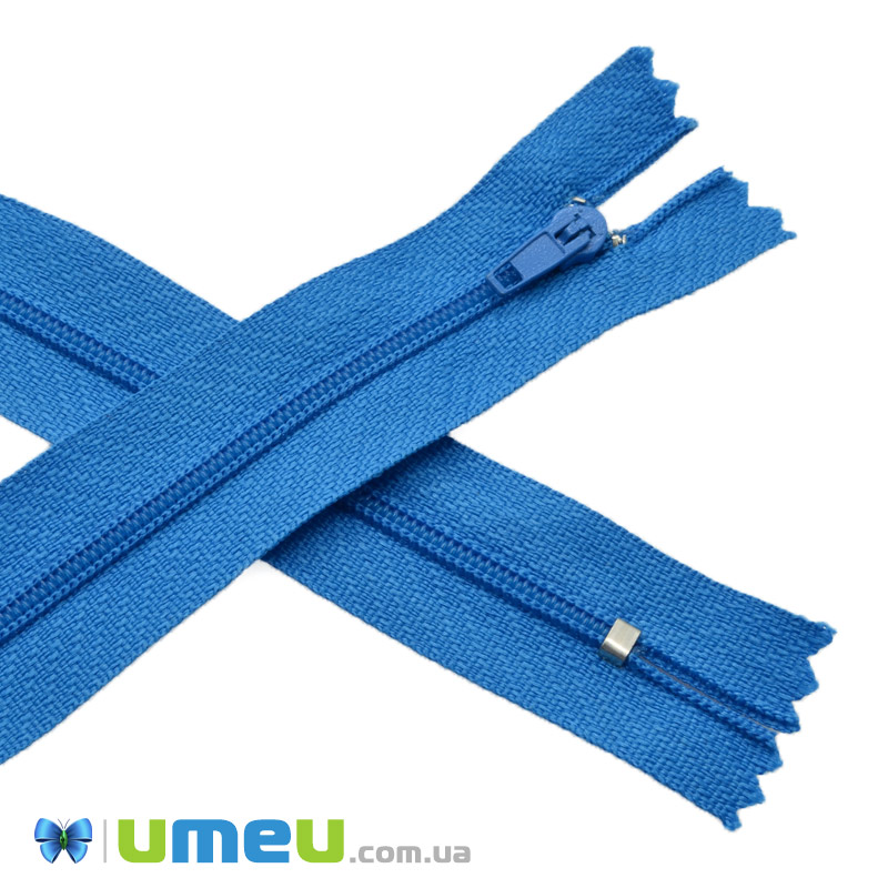 Блискавка спіральна нероз'ємна, 18 см, Тип 3, Блакитна (ZIP-045093)