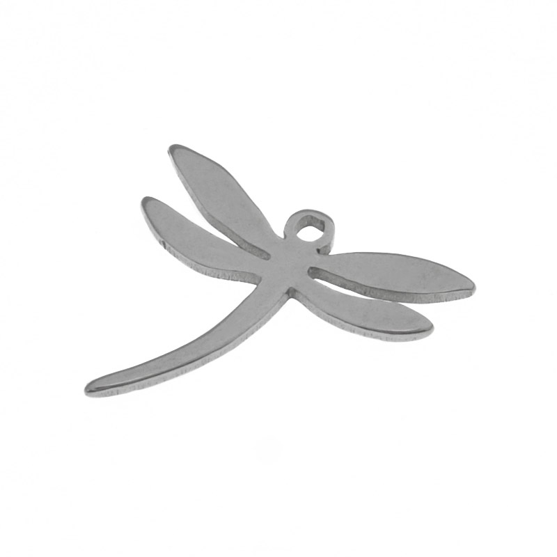 Підвіска з нерж. сталі Стрекоза, 16х15 мм, Темне срібло (STL-059193)