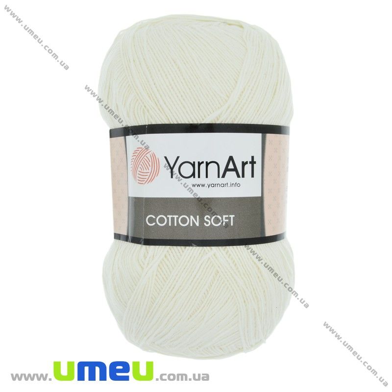 Пряжа YarnArt Cotton Soft 100 г, 600 м, Молочна 03 (YAR-025428)