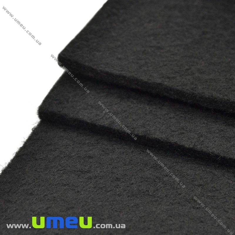 Фетр 3 мм, 20х30 см, Чорний (FLT-011627)