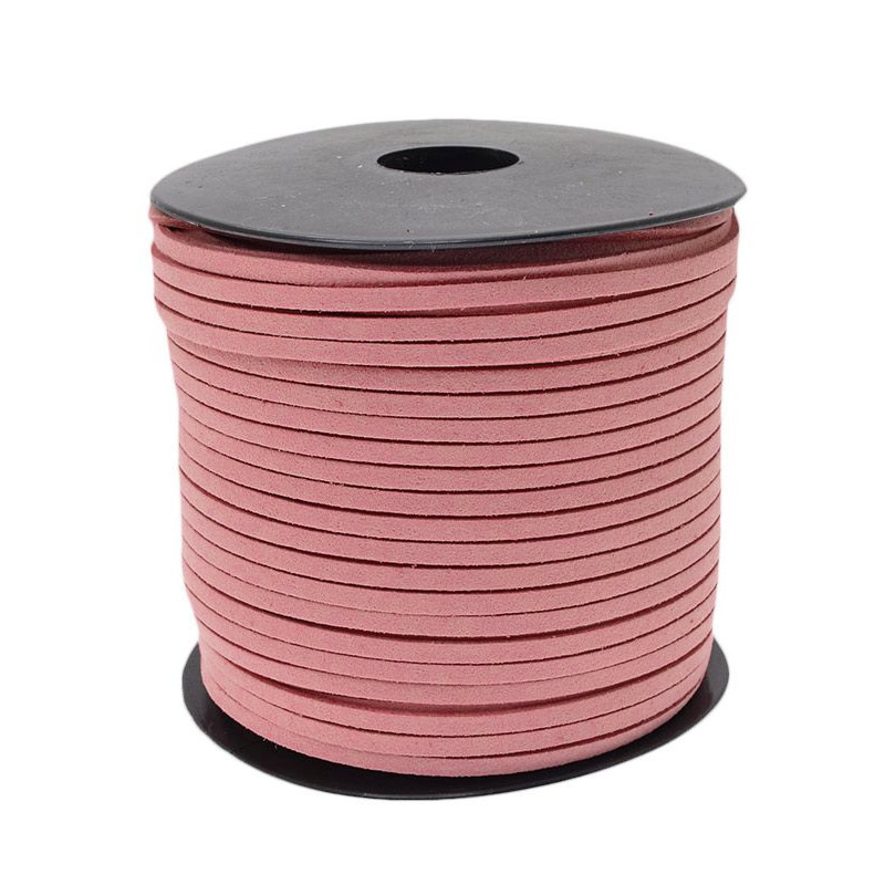 Замшевий шнур, 3 мм, Рожевий (LEN-044176)