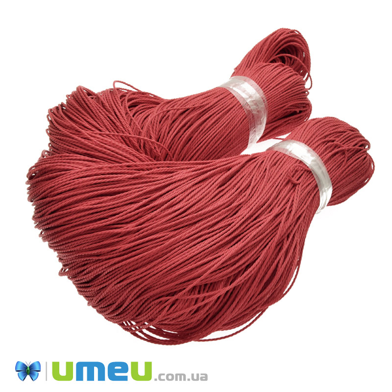 Поліестеровий шнур кручений, 1,5 мм, Червоний (LEN-047448)