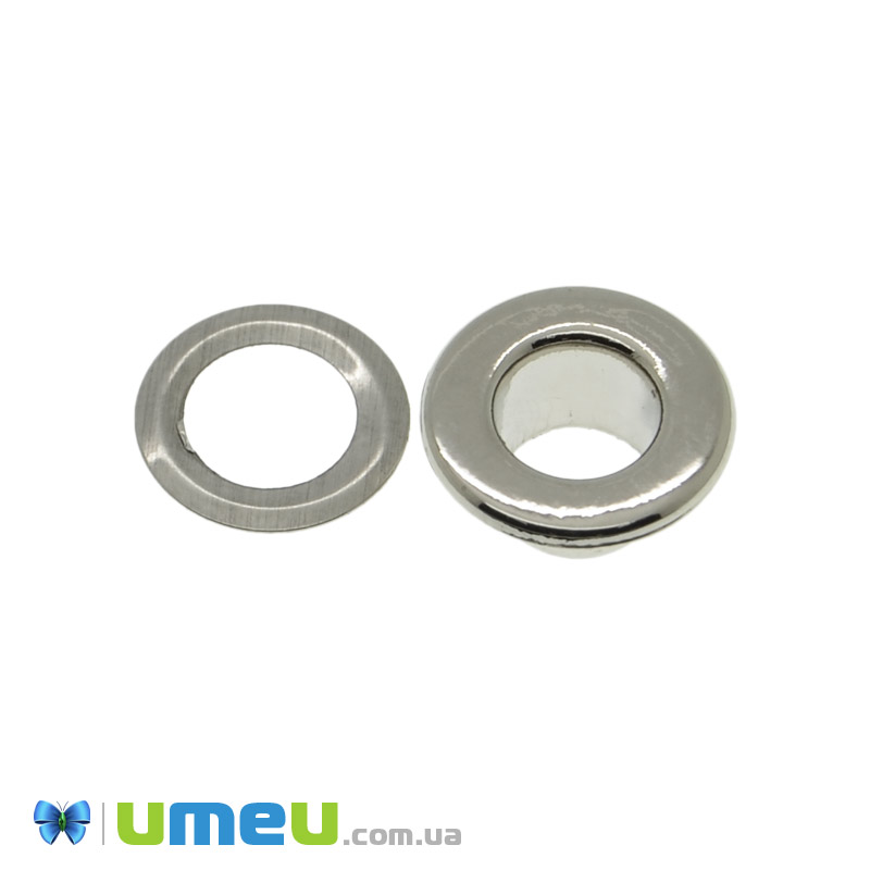 Люверс з нержавіючої сталі, 10 мм, Темне срібло (SEW-040230)