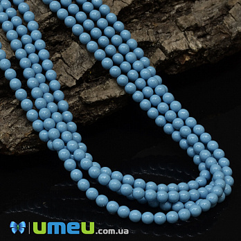 Намистини чеське скло Preciosa Перли 4 мм Ceramic Aqua Blue, Блакитні (BUS-042324)