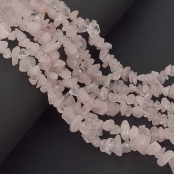 Намистини (скол) Кварц рожевий, Натур. камінь, 5-10 мм (79-80 см) (BUS-057687)