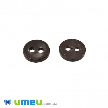 Гудзик пластиковий Круглий, 11,5 мм, Коричнева (PUG-047946)