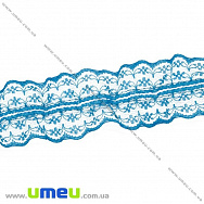 Мереживо на резинці, 40 мм, Морська хвиля (LEN-025752)