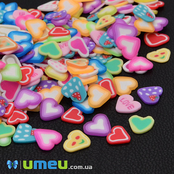 Слайси FIMO Серця мікс, 6х4 мм (DIF-044206)