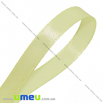 Атласная лента, 12 мм, Желтая светлая (LEN-017089)