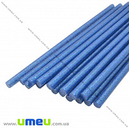 Силіконовий стрижень з глітером, Синій, діаметр 7 мм, довжина 180 мм (INS-033735)