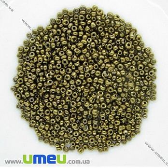 Бісер китайський середній, 8/0, Бронза металік, 3 мм (BIS-007991)
