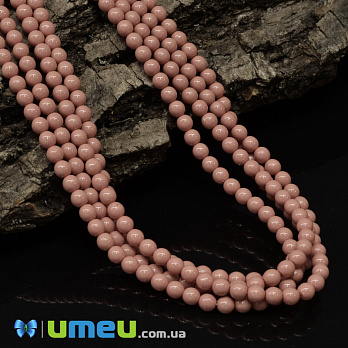 Намистини чеське скло Preciosa Перли 4 мм Ceramic Salmon Rose, Коралові (BUS-042322)