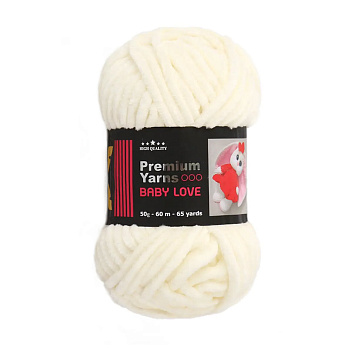 Пряжа Premium Yarn Baby Love 50 г, 60 м, Кремовая 308 (YAR-052312)