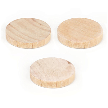 Пластинки дерев'яні, 28 мм, Круглі, Бук (BUS-057734)
