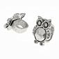 Намистина мет., Сова, 19х16 мм, Античне срібло (BUS-013588)