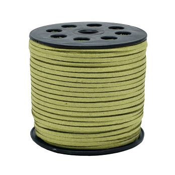 Замшевий шнур, 3 мм, Оливковий (LEN-007818)
