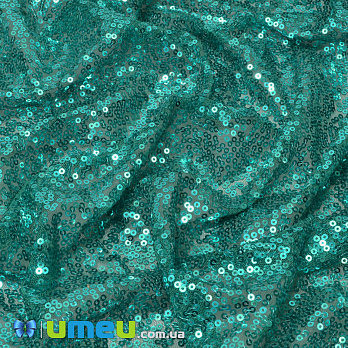 Фатин з паєтками, Бірюзовий (20х30 см) (LTH-040719)