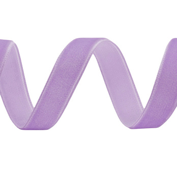 Стрічка оксамитова, 10 мм, Бузкова (LEN-052237)