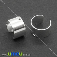 Основа для Кафф, Темне срібло, 10х6 мм (OSN-008521)