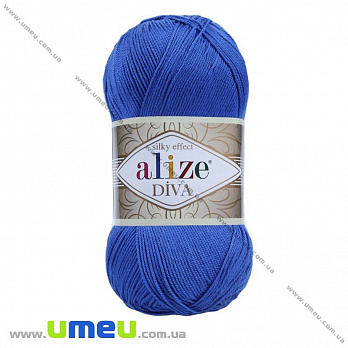 Пряжа Alize Diva 100 г, 350 м, Синя 132 (YAR-025154)