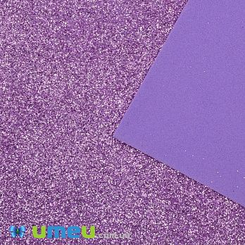 Фоаміран глітерний (Китай), 20х30 см, Бузковий (FOM-047624)