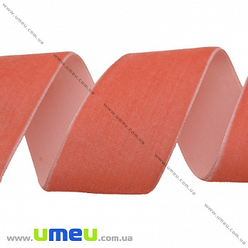 Лента бархатная, 38 мм, Коралловая (LEN-035822)