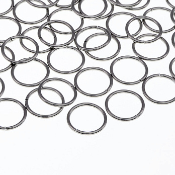 Колечки из нерж. стали, 10 мм, 1 мм, Темное серебро (STL-055847)