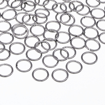 Колечка з нерж. сталі, 7 мм, 0,9 мм, Темне срібло (STL-055844)