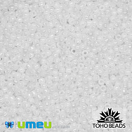 Бісер японський TOHO Круглий 11/0 №401, Білий райдужний (BIS-043225)