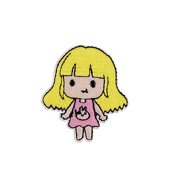 Аппликация на клеевой основе Девочка, 5х4,5 см (APL-055077)