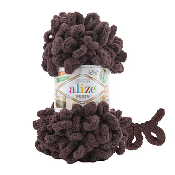 Пряжа Alize Puffy 100 г, 9,2 м, Шоколадна 534 (YAR-056686)