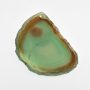 Срез Агата, Зеленый, 68х48 мм (POD-009287)