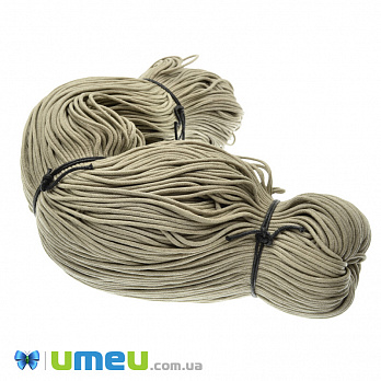 Вощеный шнур (коттон), 2 мм, Бежевый (LEN-042812)