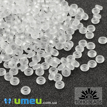 Бисер японский TOHO Demi Round 8/0 №1F, Прозрачный матовый (BIS-043360)