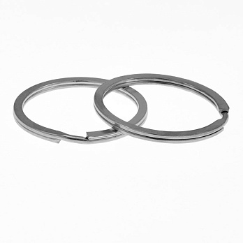 Кольцо для ключей плоское, Темное серебро, 30 мм (OSN-059412)