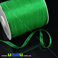 Лента из органзы, 6 мм, Зеленая (LEN-015785)