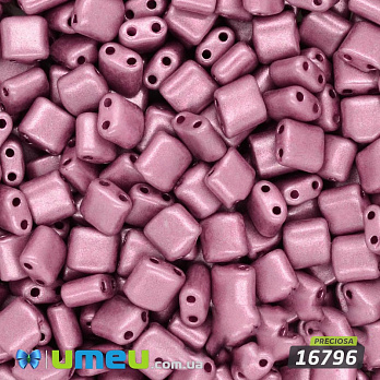 Бісер чеський Каро №16796, 5х5 мм, Малиновий металізований (BIS-026310)