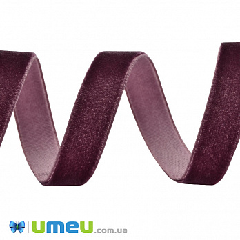 Лента бархатная, 10 мм, Вишневая (LEN-019912)