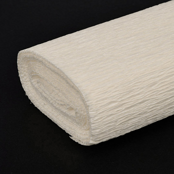 Гофрований папір розтяжність 150%, Кремовий, 0,5х2,5 м (DIF-060040)