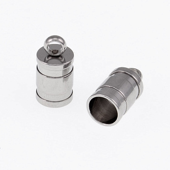 Ковпачок з нержавіючої сталі, 10х5 мм, Темне срібло (STL-055517)