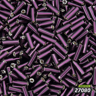 Бісер чеський Стеклярус 3, №27080, Аметист темний, Блискучий, 7 мм (BIS-058903)
