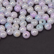 Бусины пластиковые градиентные, Круглые, 6 мм, Сине-сиреневые  (BUS-059563)