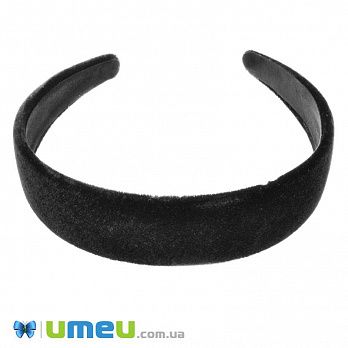 Обруч оксамитовий, 30 мм, Чорний (OSN-044192)