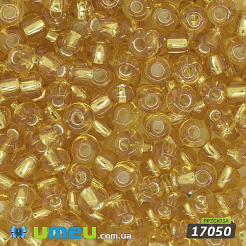 Бісер чеський 4/0, №17050, Золотистий світлий, Блискучий (BIS-034269)
