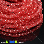 Регілін трубчастий з люрексом, 8 мм, Червоний (REG-015364)