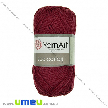 Пряжа YarnArt Eco-cotton 100 г, 220 м, Красная темная 776 (YAR-025226)