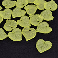 Бусины акриловые матовые, Листики, 16х15 мм, Желтые (BUS-054316)
