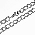 Основа на шею из нерж. ст., Цепь двойная, 6 мм, 45 см (STL-058294)