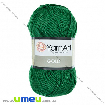 Пряжа YarnArt Gold 100 г, 400 м, Зелена 9049 (YAR-025467)